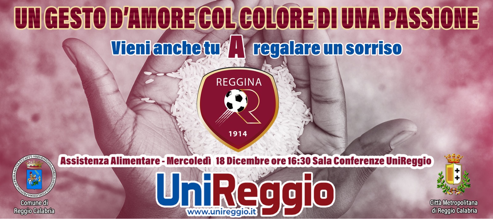 LA REGGINA SCENDE IN CAMPO CON UNIREGGIO